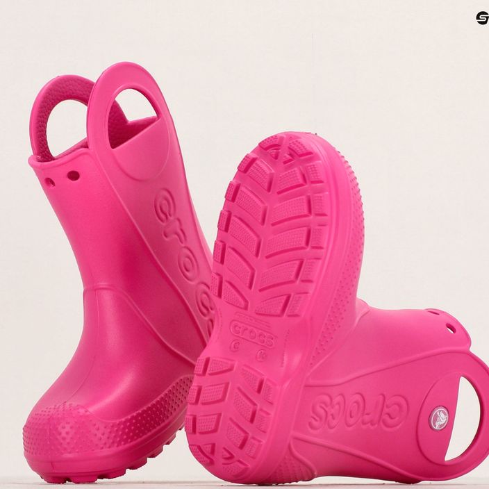 Crocs Handle Rain Boot Kinder candy rosa Gummistiefel 10