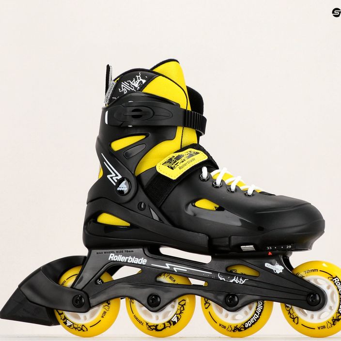 Inliner Kinder Rollerblade Fury black/yellow 9