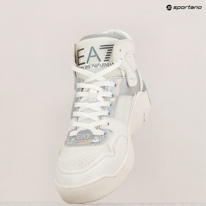 Schuhe EA7 Emporio Armani Basket Mid white/iridescent 9