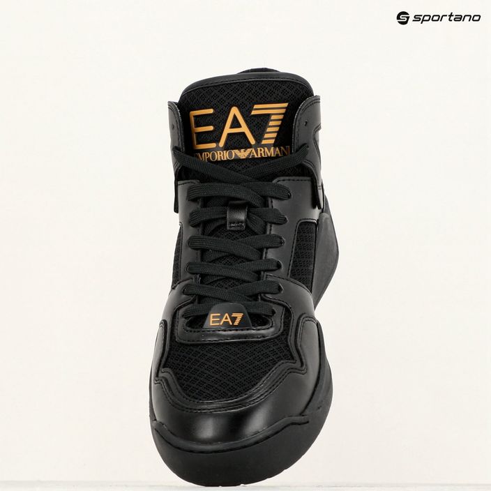 Schuhe EA7 Emporio Armani Basket Mid triple black/gold 9