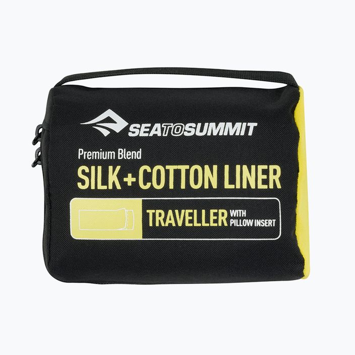 Sea to Summit Silk/Cotton Traveller mit Kissen Schlafsackeinlage grün ASLKCTNYHAGN