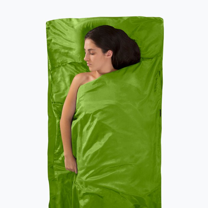 Sea to Summit Silk/Cotton Traveller mit Kissen Schlafsackeinlage grün ASLKCTNYHAGN 4