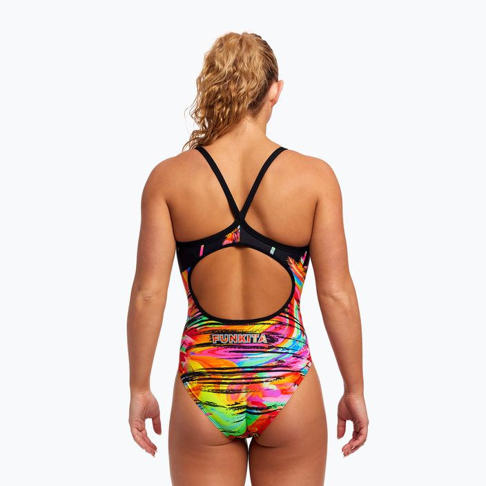 Damen einteiliger Badeanzug Funkita Diamond Back One Piece Sonnenuntergang Stadt 7