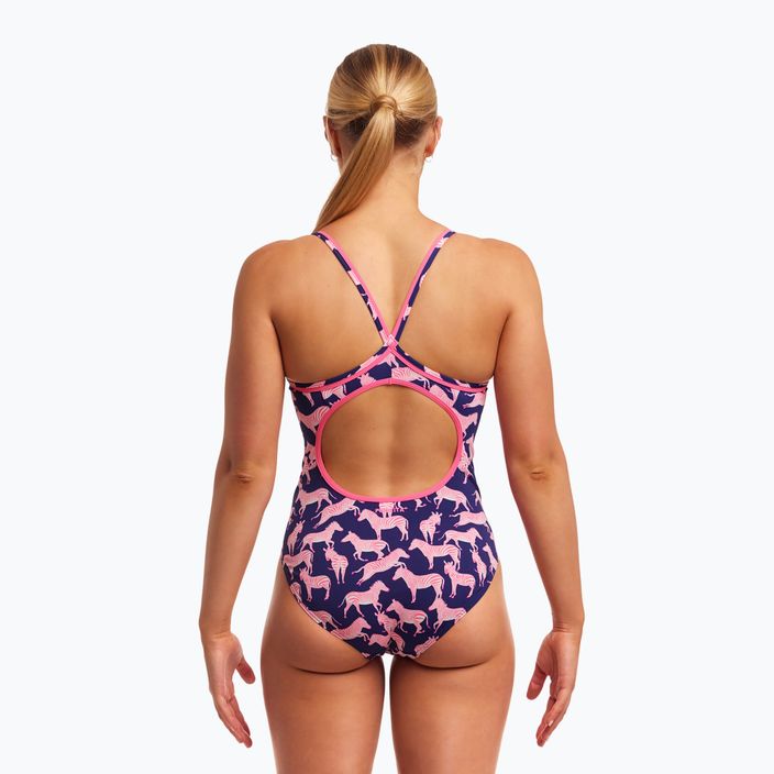 Frauen einteiliger Badeanzug Funkita Diamond Back One Piece sweet stripes 4