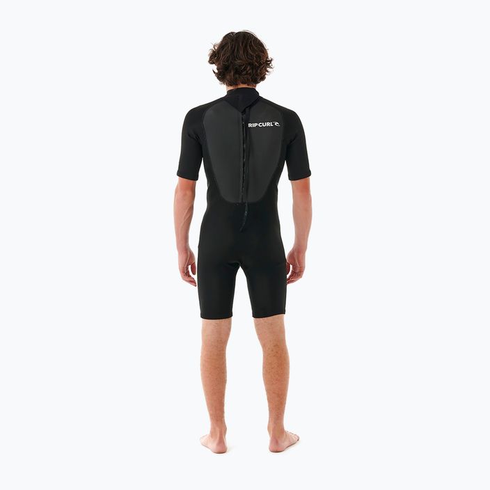 Herren Rip Curl Omega 2mm Back Zip Springsuit Schwimmen Schaum schwarz 3