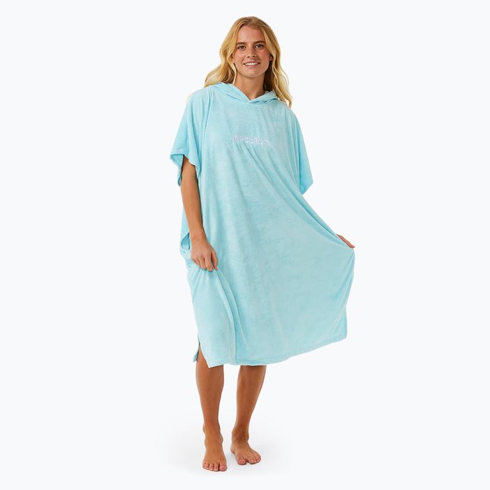 Poncho Damen Rip Curl Classic Surf Hooded sky blue 4