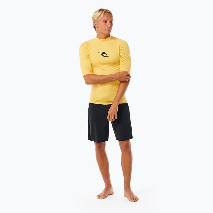 Schwimm T-Shirt Herren Rip Curl Waves Upf Perf S/S yellow 2