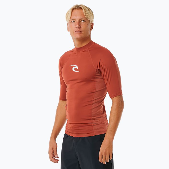 Schwimm T-Shirt Herren Rip Curl Waves Upf Perf S/S red 3