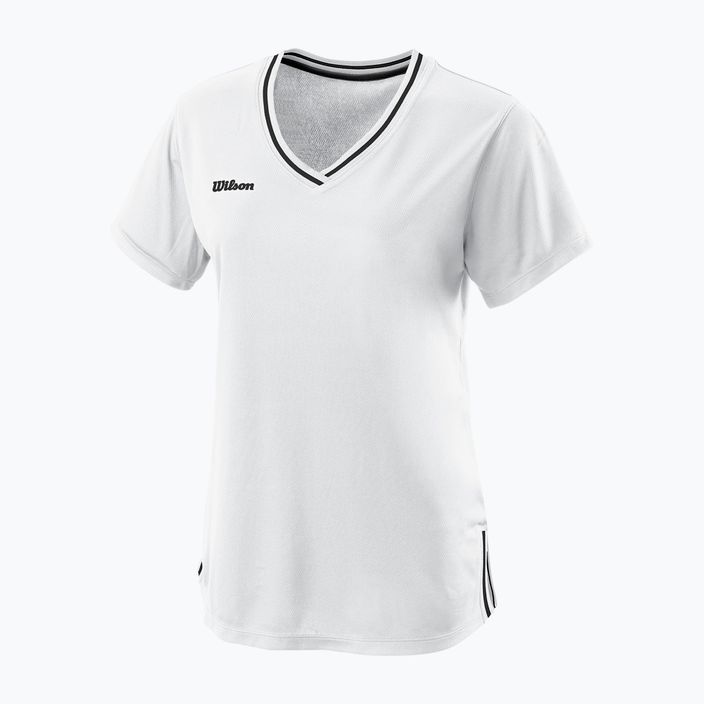 Damen Tennisshirt Wilson Team II V-Ausschnitt weiß WRA795302
