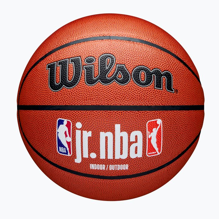 Kinder Basketball Wilson NBA JR Fam Logo Indoor Outdoor braun Größe 5