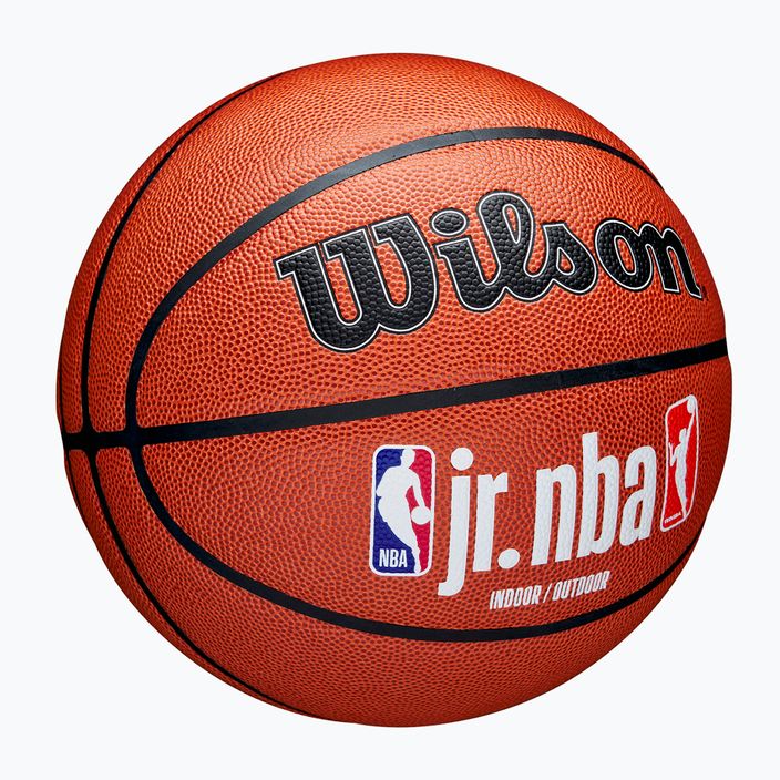 Kinder Basketball Wilson NBA JR Fam Logo Indoor Outdoor braun Größe 5 2