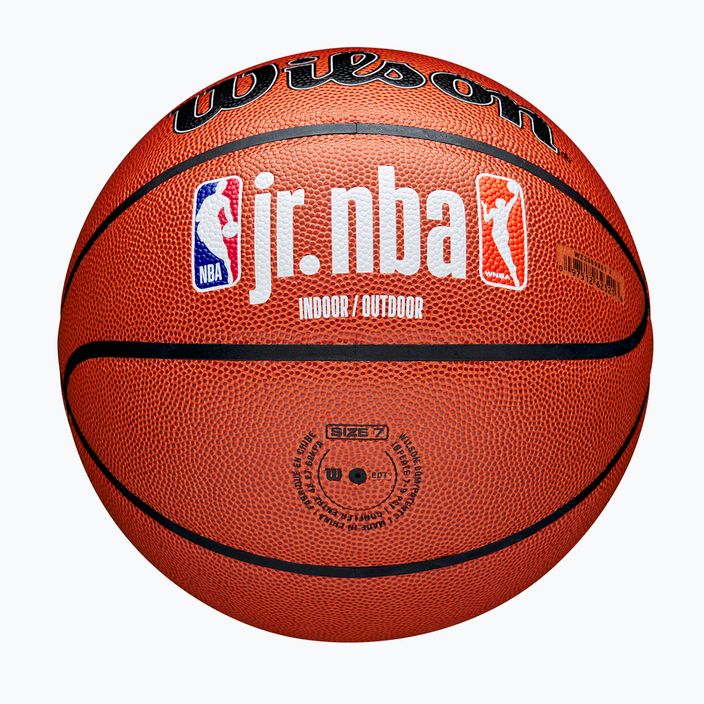 Kinder Basketball Wilson NBA JR Fam Logo Indoor Outdoor braun Größe 5 5