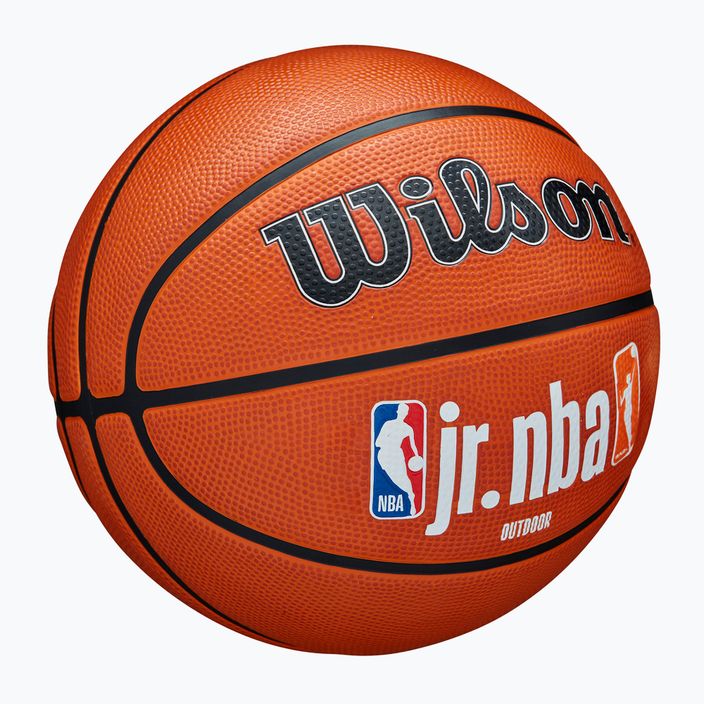 Kinder Basketball Wilson NBA JR Fam Logo Authentic Outdoor braun Größe 5 2