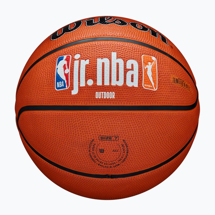 Kinder Basketball Wilson NBA JR Fam Logo Authentic Outdoor braun Größe 5 5