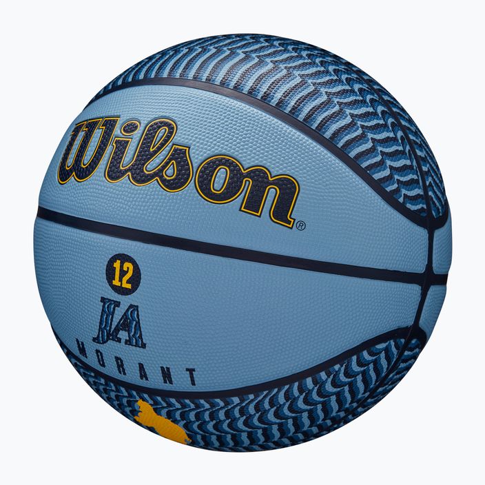 Wilson NBA Spieler Icon Outdoor Basketball Morant blau Größe 7 3