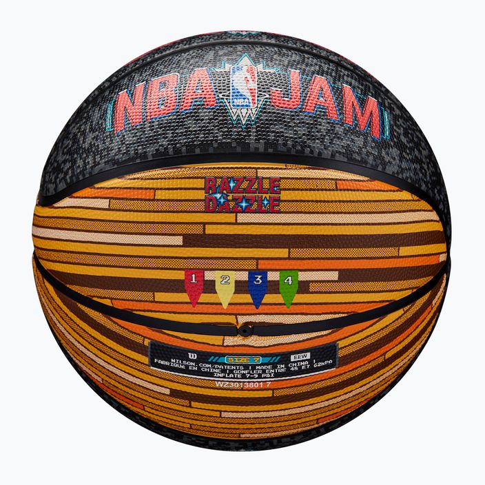 Wilson NBA Jam Outdoor Basketball schwarz/gold Größe 7 5