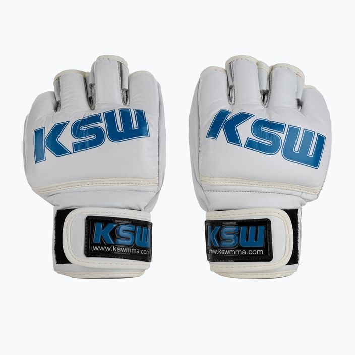 KSW Grappling Handschuhe Leder weiß