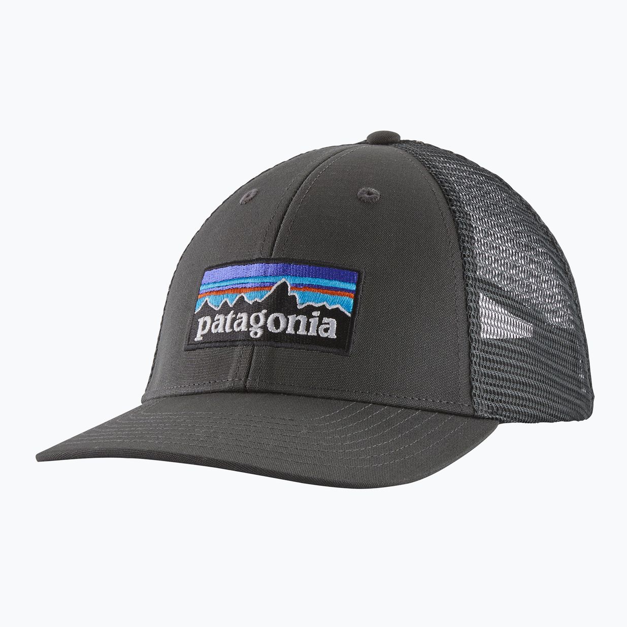 Patagonia P-6 Logo LoPro Trucker Baseballkappe schmieden grau