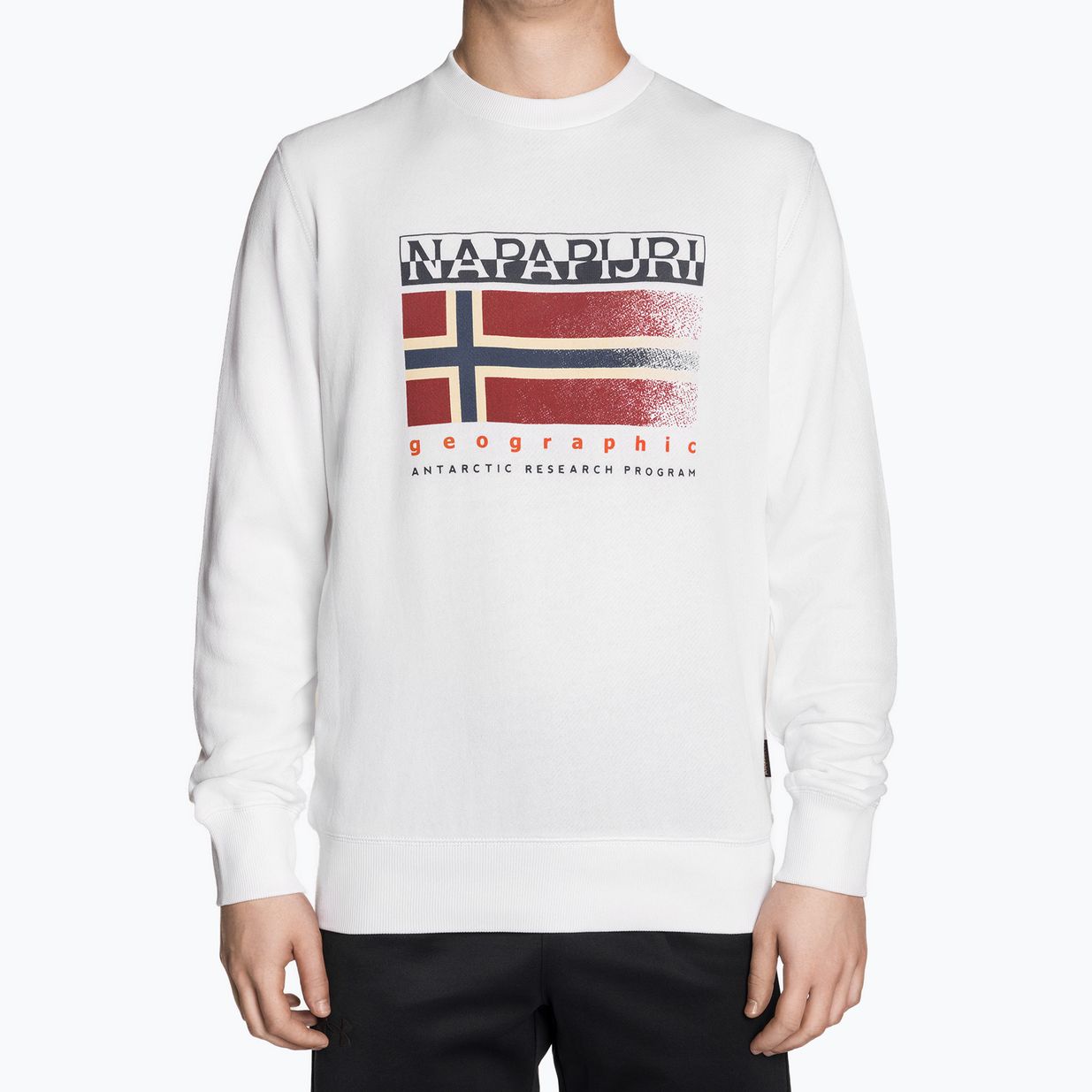 Herren Napapijri B-Kreis C hellweißes Sweatshirt