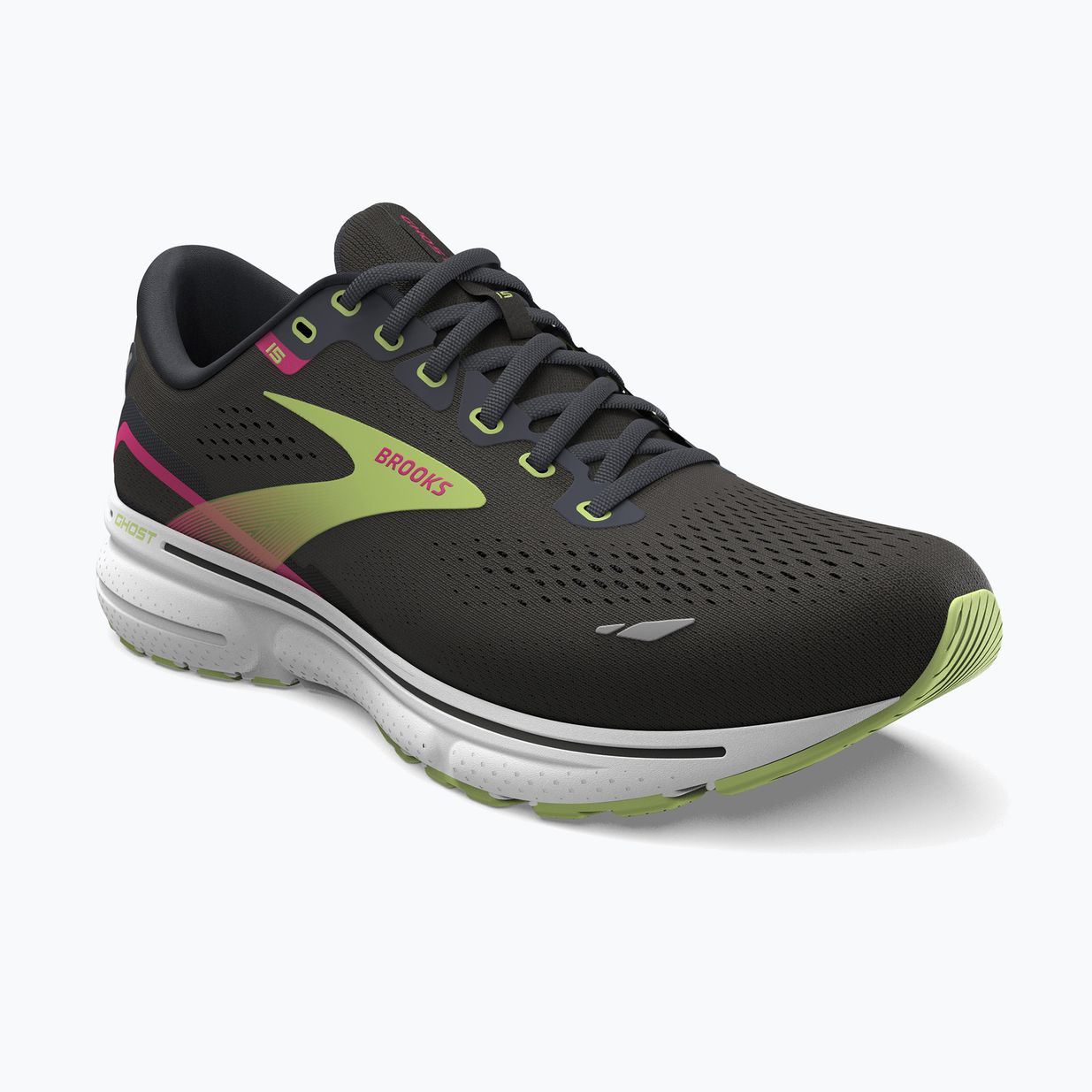 Brooks Ghost 15 Damen Laufschuhe schwarz/ebony/sharp green 11