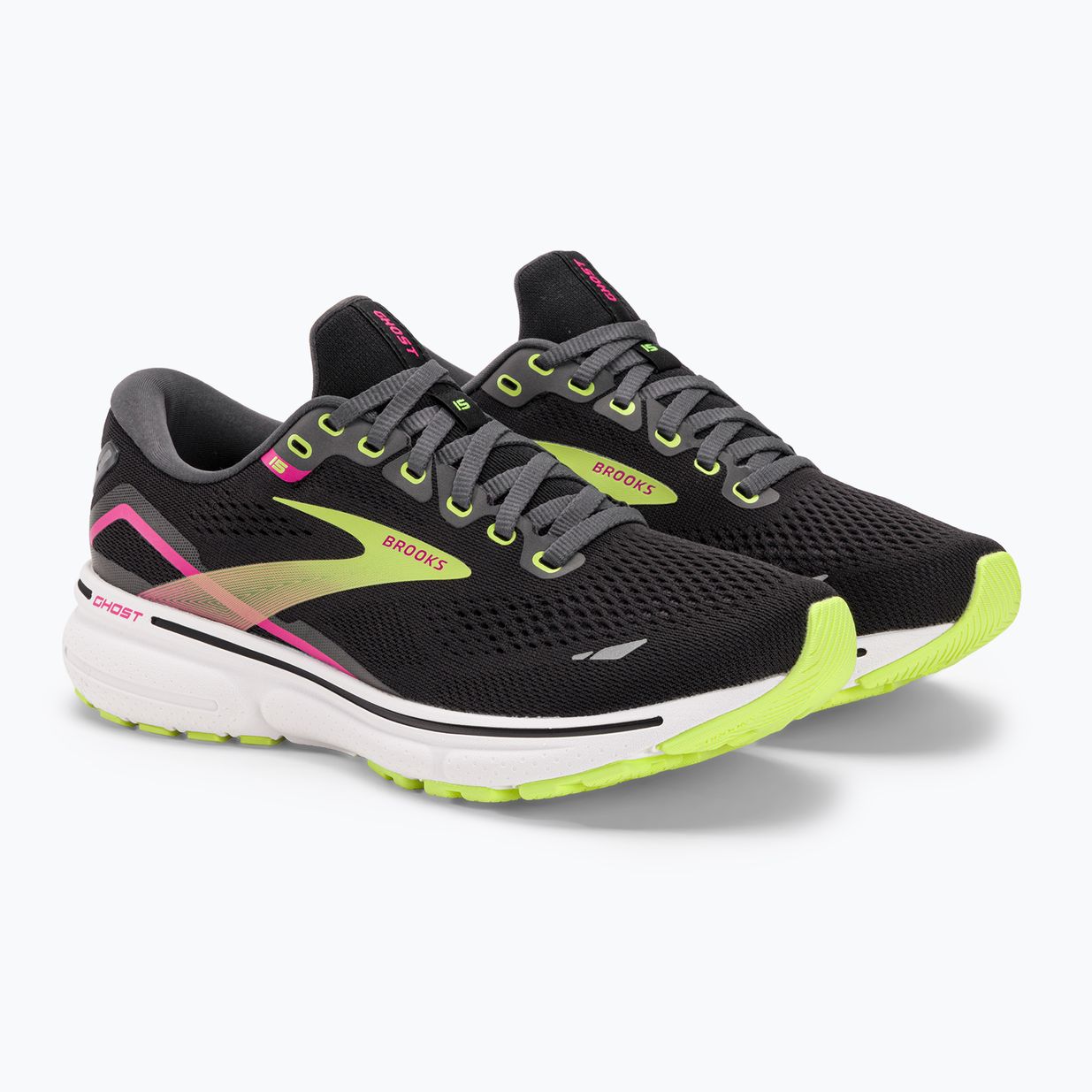 Brooks Ghost 15 Damen Laufschuhe schwarz/ebony/sharp green 4