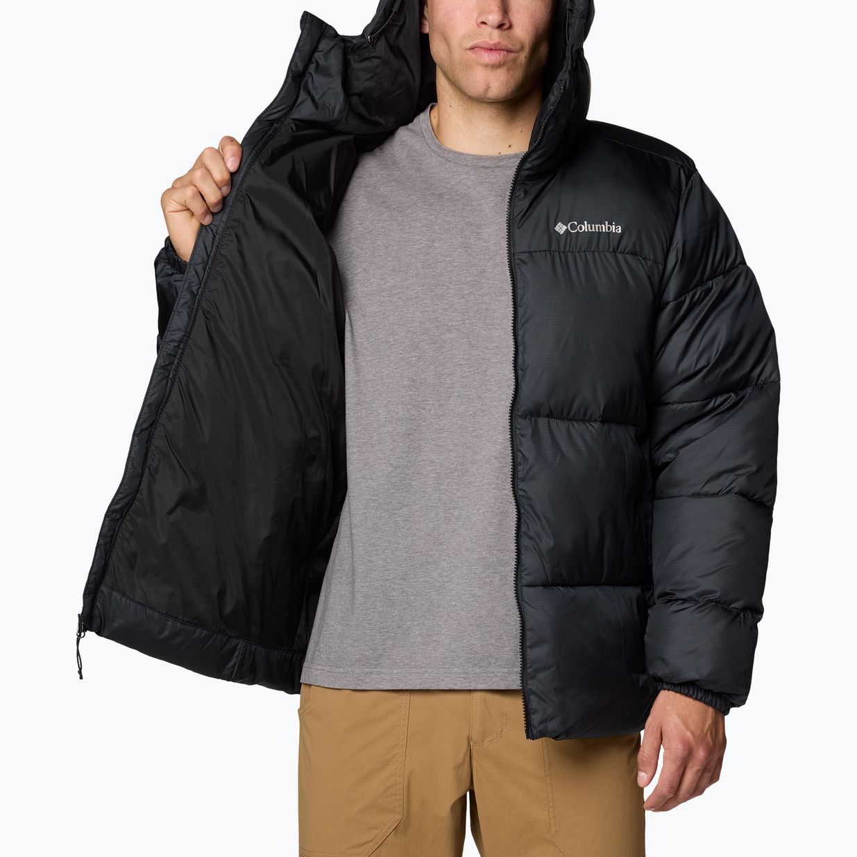 Herren Columbia Puffect II Daunenjacke mit Kapuze schwarz 4