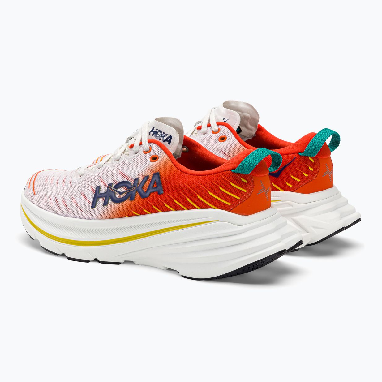 HOKA Bondi X blanc de blanc/flame Herren Laufschuhe 4