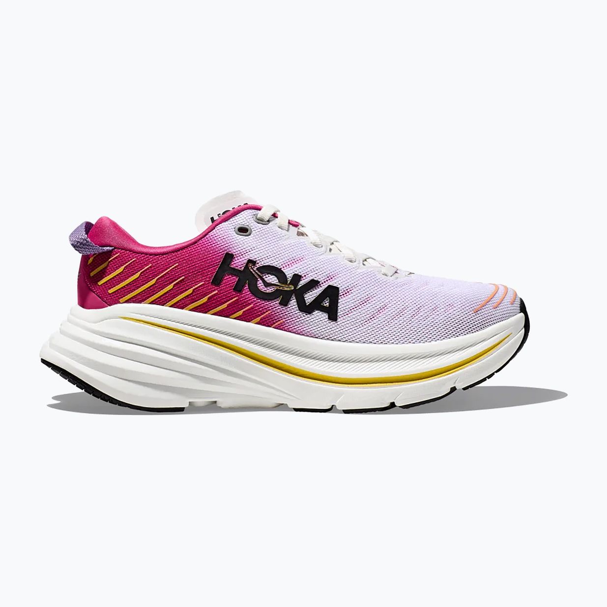 Damen Laufschuhe HOKA Bondi X blanc de blanc/rosa Schafgarbe 11