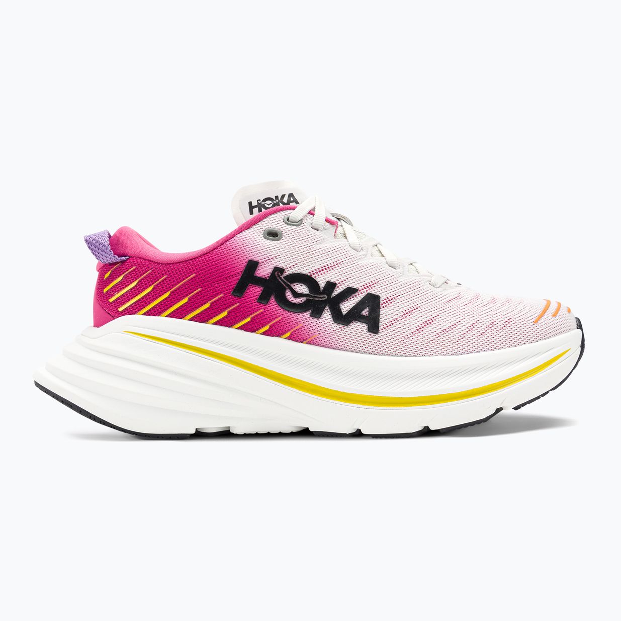 Damen Laufschuhe HOKA Bondi X blanc de blanc/rosa Schafgarbe 2