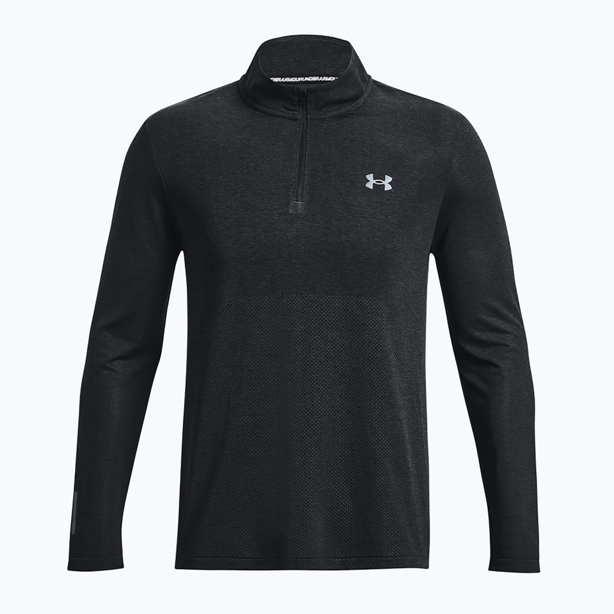 Herren Under Armour Seamless Stride 1/4 Zip schwarz/reflektierend Laufen Longsleeve 4