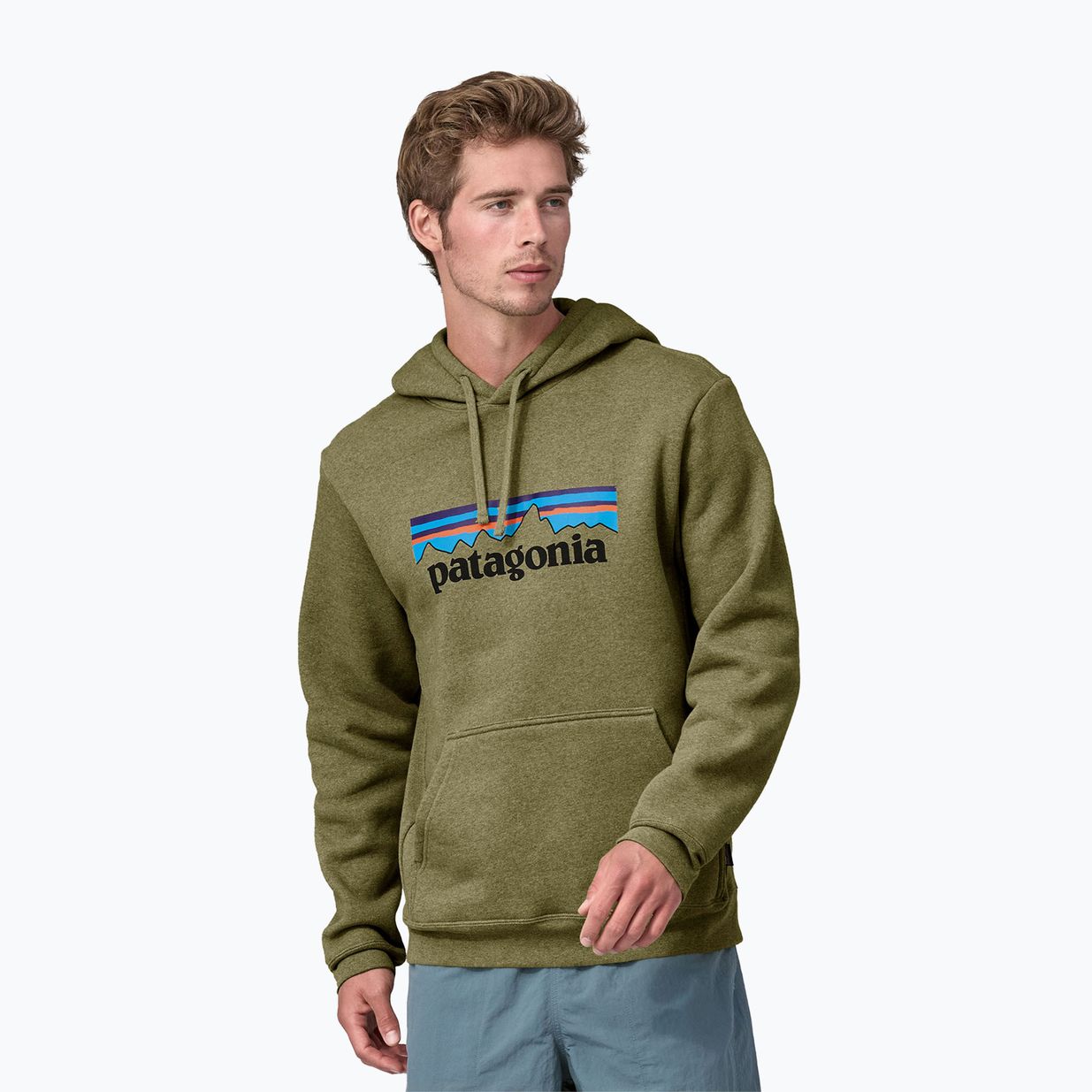 Patagonia P-6 Logo Uprisal Hirschhorn grün Sweatshirt