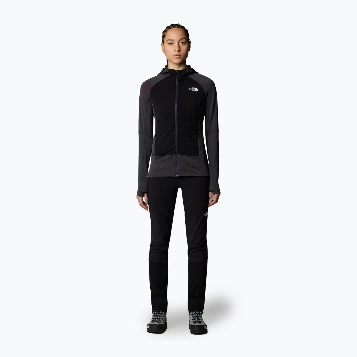 The North Face Bolt Polartec Hoodie Damen asphaltgrau/schwarz 2