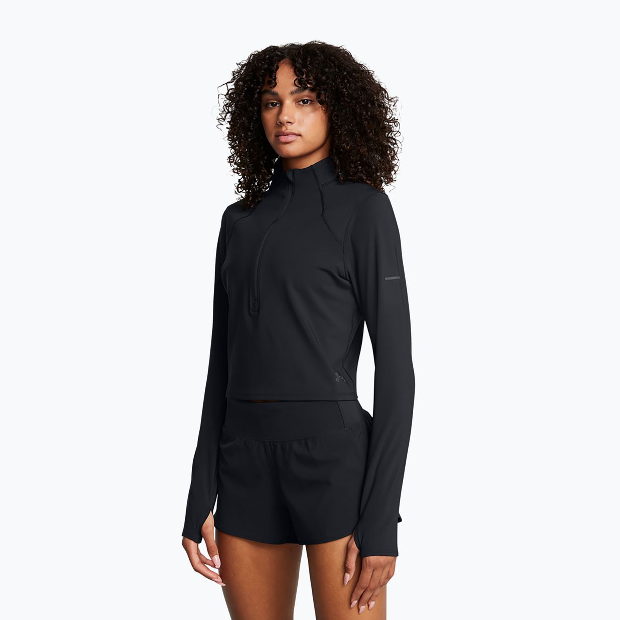 Under Armour Launch Elite Half Zip schwarz/reflektierend Frauen laufen Longsleeve