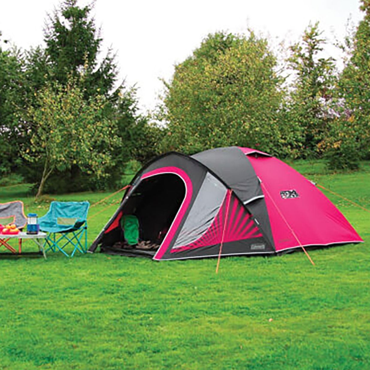 Coleman The Blackout 4 Person Camping Zelt schwarz/rot 2000032322 3