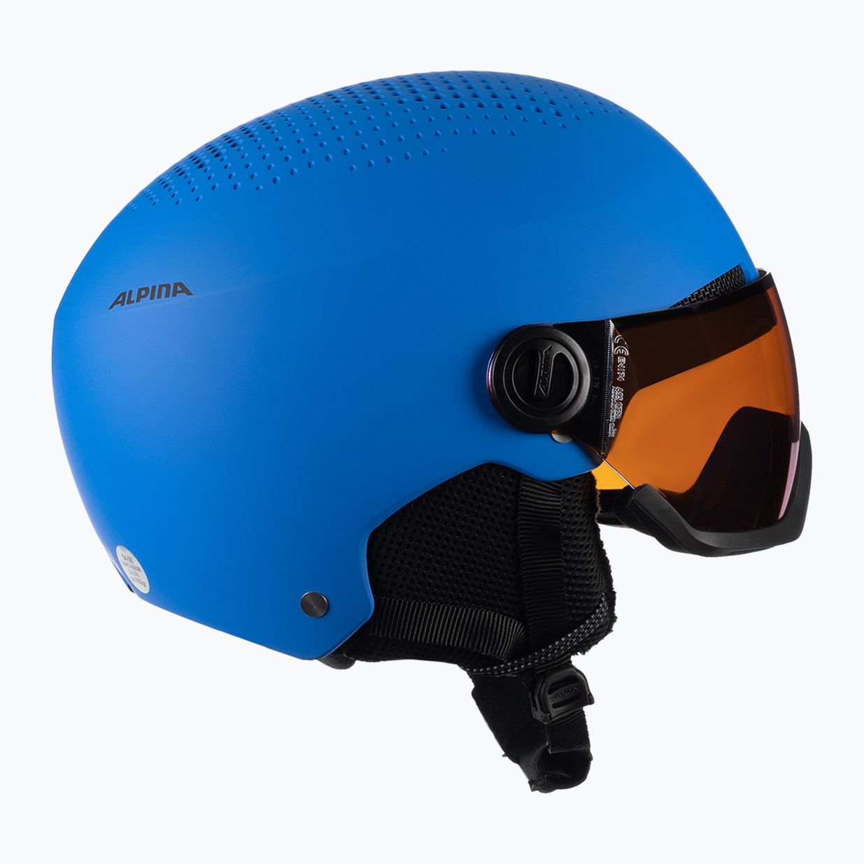 Skihelme für Kinder Alpina Zupo Visor Q-Lite blue matt 4