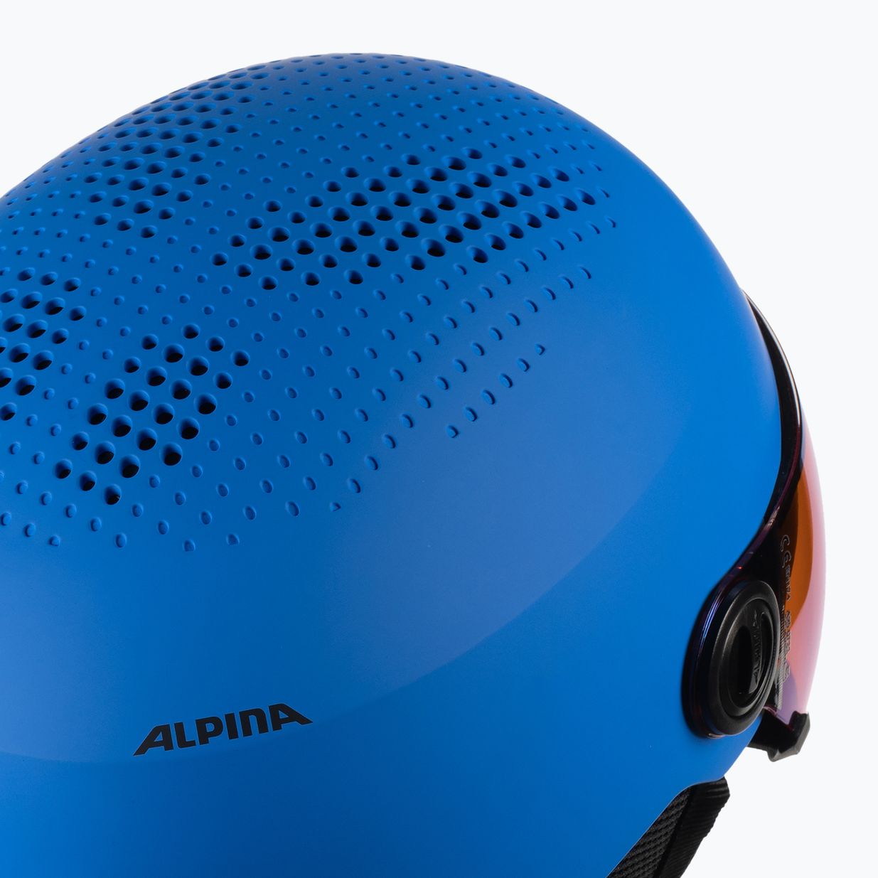 Skihelme für Kinder Alpina Zupo Visor Q-Lite blue matt 7