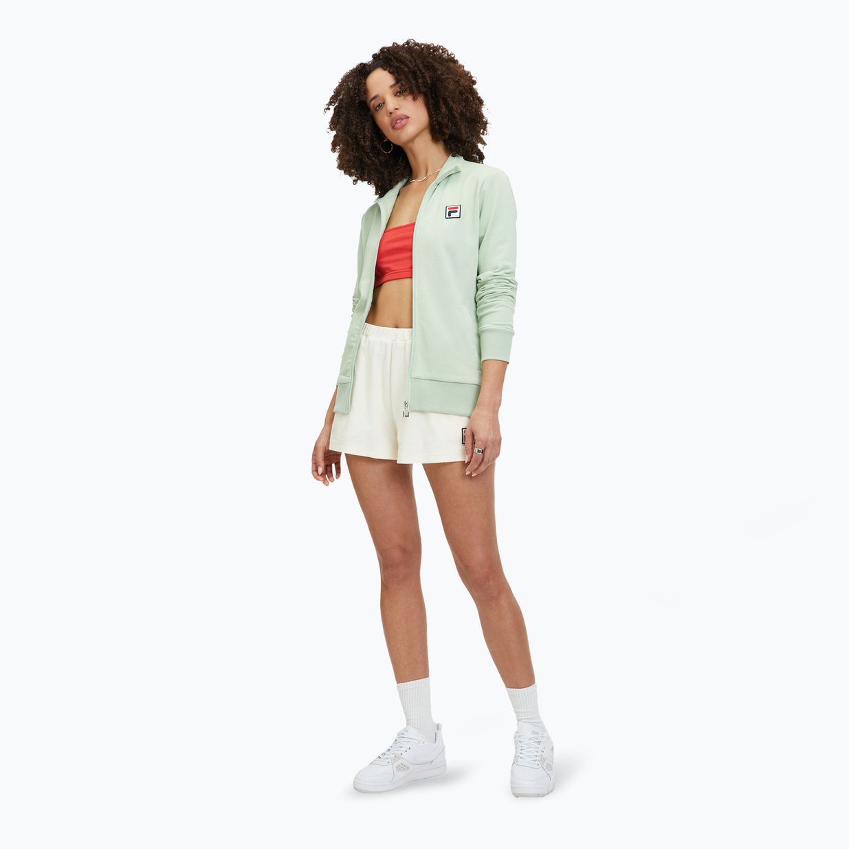 Damen Hoodie Sweatshirt FILA Lubna smoke green 2