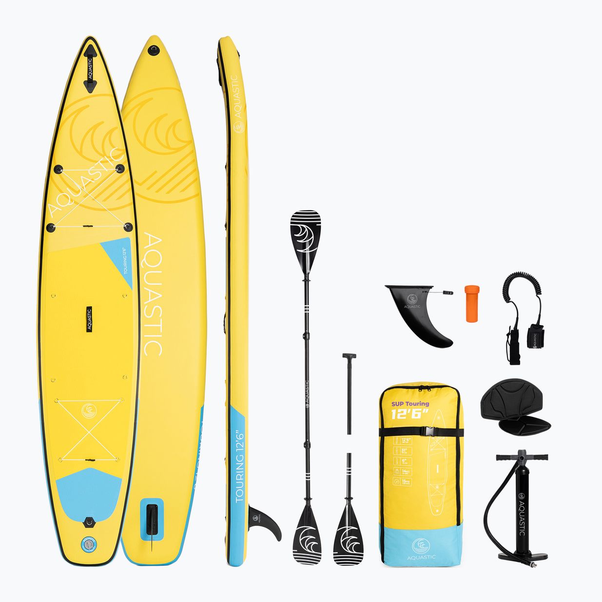 SUP AQUASTIC Touring Brett 12'6" gelb