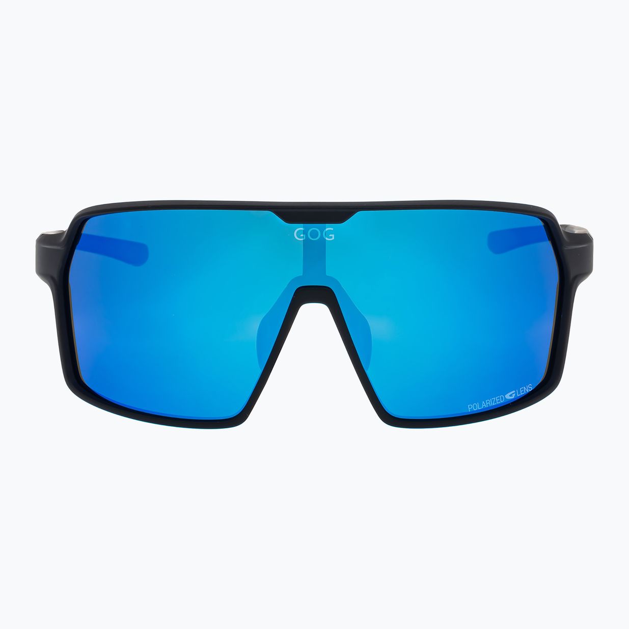 GOG Kronos mattschwarze/polychromatische weiß-blaue Sonnenbrille 6