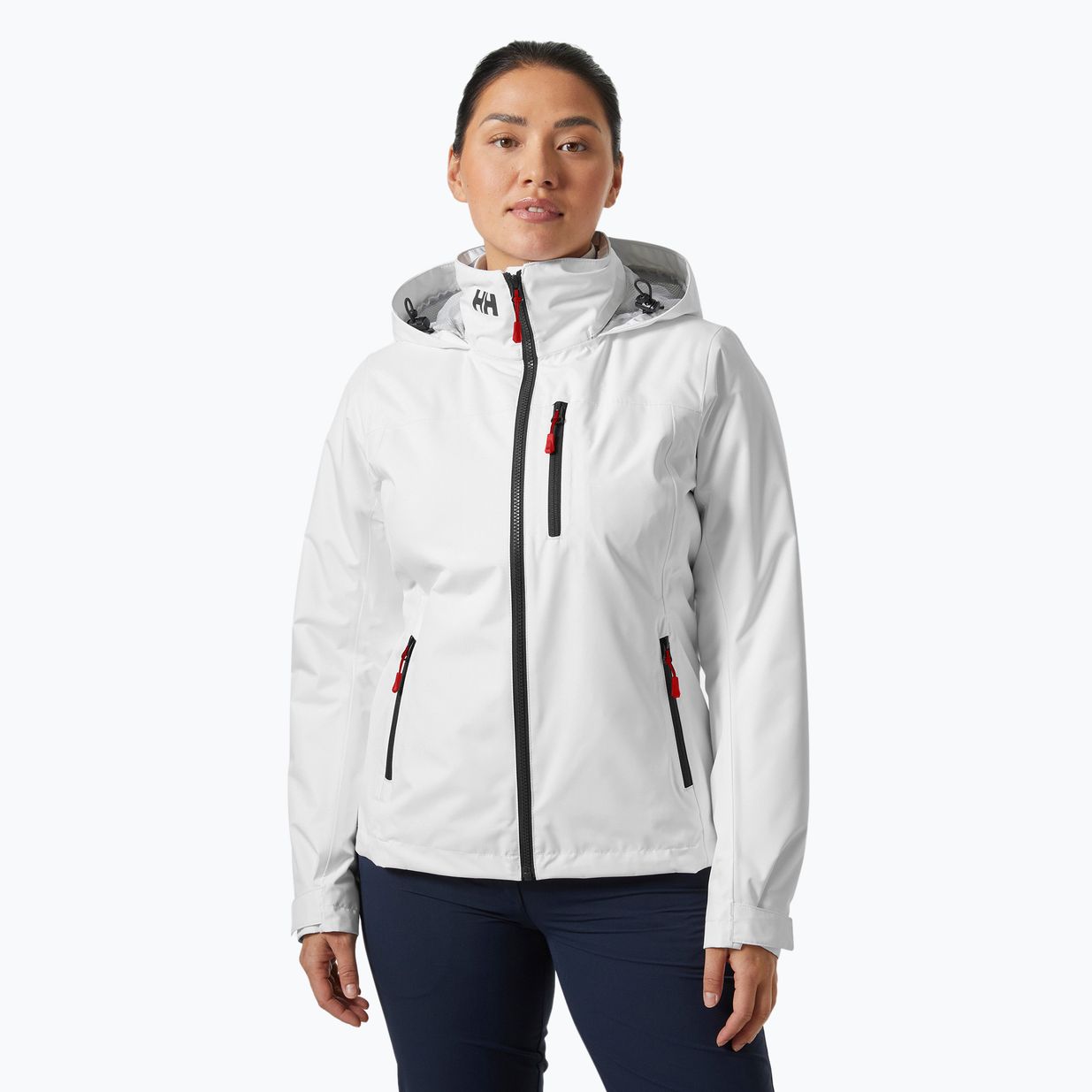 Damen Segeljacke Helly Hansen Crew Hooded Midlayer 2.0 weiß