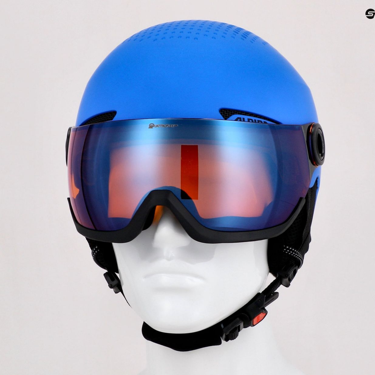 Skihelme für Kinder Alpina Zupo Visor Q-Lite blue matt 14