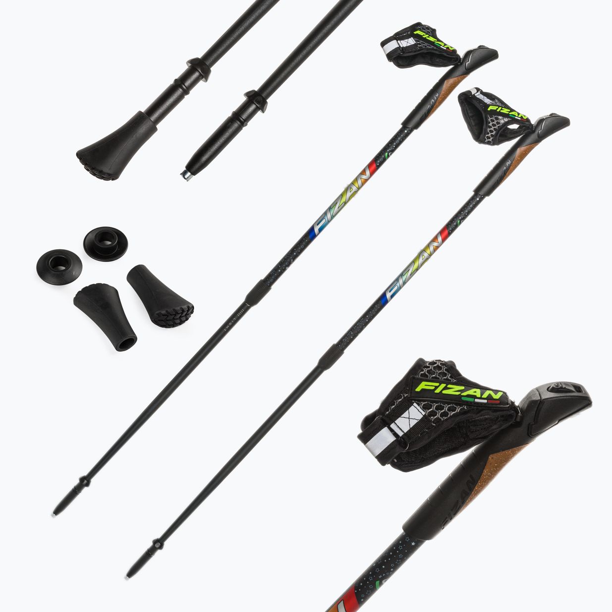 Fizan Speed Junior Kinder Nordic Walking Stöcke schwarz S22 7526 5