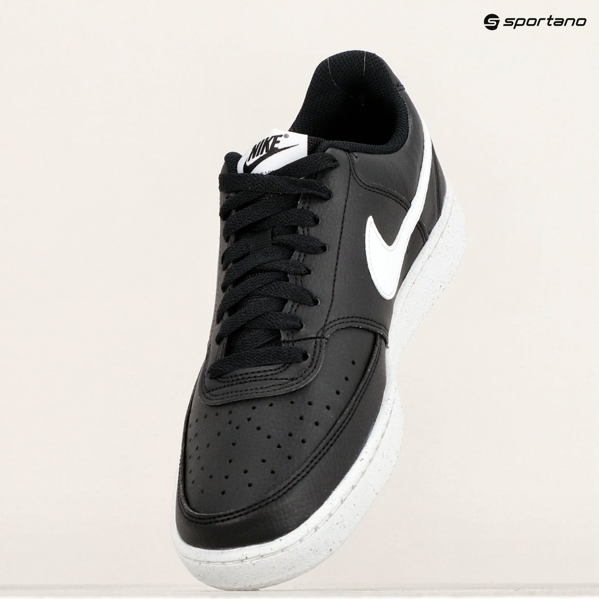 Herren Nike Court Vision Low Next Nature Schwarz/Weiß/Schwarz Schuhe 9