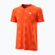 Herren-Tennisshirt Wilson PWR SMLS Henley III orange WRA804501