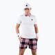 Herren HYDROGEN Tartan weiß und rosa Tennis-Poloshirt T00518E83
