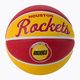Wilson NBA Team Retro Mini Houston Rockets Basketball kastanienbraun WTB3200XBHOU