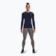 Unter Armour ColdGear Authentics Frauen Training Leggings Holzkohle helles Heidekraut/schwarz 2