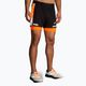 Herren Brooks Run Visible 5" 2IN1 2.0 Laufshorts schwarz/ecru/fluoro flash