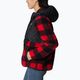 Damen Columbia Sweet View Fleece Kapuzen-Trekking-Sweatshirt schwarz/rot Lilien-Karo-Druck 2