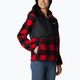 Damen Columbia Sweet View Fleece Kapuzen-Trekking-Sweatshirt schwarz/rot Lilien-Karo-Druck 4